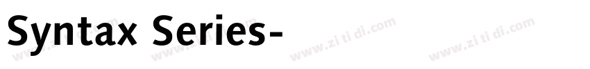 Syntax Series字体转换